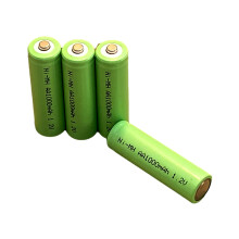 Dunamis 4pk AA Rechargeable Solar Light Batteries 1.2v NiMH AA 1000mAh - Suitable for Outdoor Garden Solar Lights ……(4pk, AA 1000mAh - Green Cell)