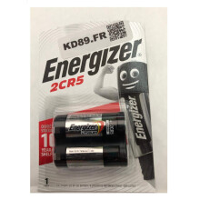 Energizer 2CR5 6V Photo Lithium Battery, 1 Pack (Model 628287) 1500mAh