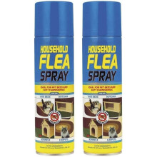 2 x 200ml Flea Killer Spray Long Lasting Flea & Larvae killer Spray Cat Dog Pets Bed Carpet Home