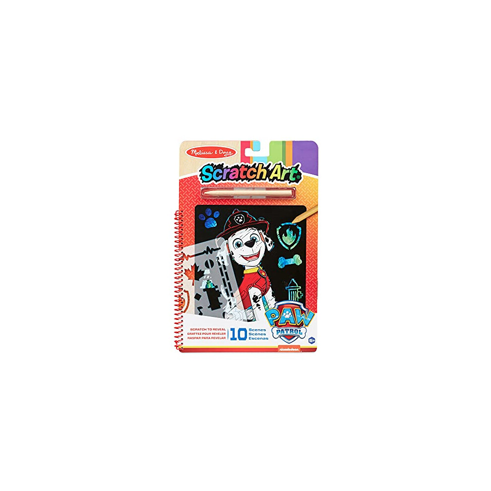 PAW Patrol Scratch Art Pad - Marshall Colour Reveal Travel Activity Pad