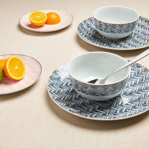 Mali Decal 12pc Porcelain Multicolour Dinner Set 1