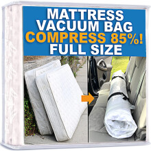 Mattress Vacuum Bag, Sealable Bag for Memory Foam or Inner Spring Mattresses, Compression and Storage for Moving and Returns (Full)
