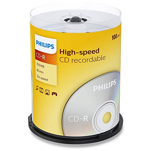 Philips CD-R 80MIN Blank Discs x 100 (700MB 52x Speed) 2