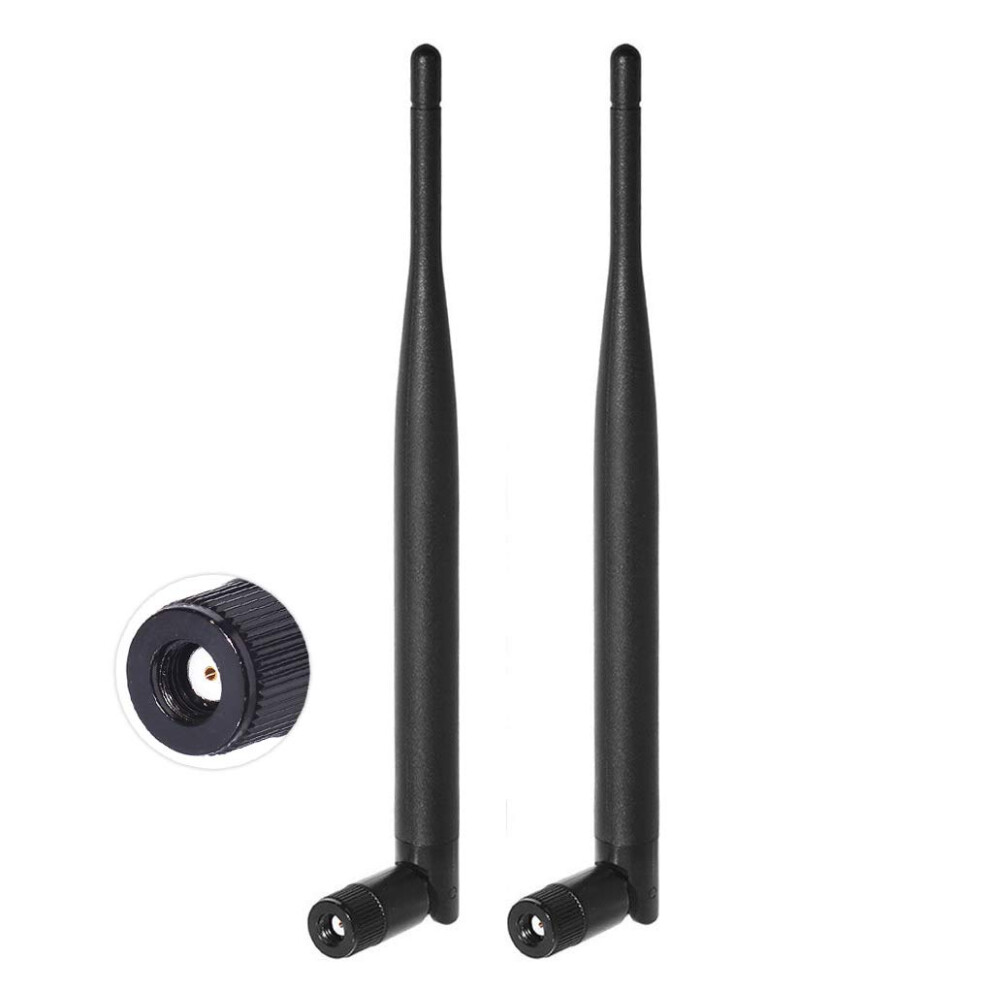 Dual Band Wifi 2.4Ghz 5Ghz 5.8Ghz 6Dbi Mimo Rp-Sma Male Aerial Antenna (2-Pack) For Wifi Router Range Extender Gateway Wireless Mini Pci Express Pcie 790404674708