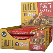 Vitamin and Protein Bar (15 x 55 g Bars), Chocolate Peanut Butter Flavour, 20 g High Protein, 9 Vitamins, Low Sugar