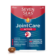 JointCare Active, With Glucosamine, Omega-3, Chondroitin, Vitamins C and D, Manganese, and Zinc, Food Supplements, 60-Day Pack