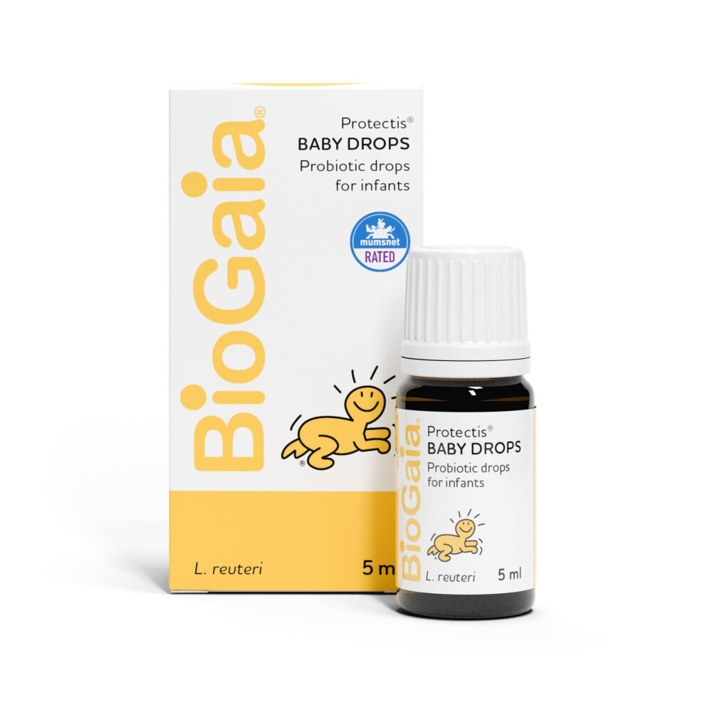 Protectis Baby Drops + Vitamin D + 100 Million Live L. Reuteri,Probiotic Supplement For Newborns,Babies & Infants,For Digestive And Immune System