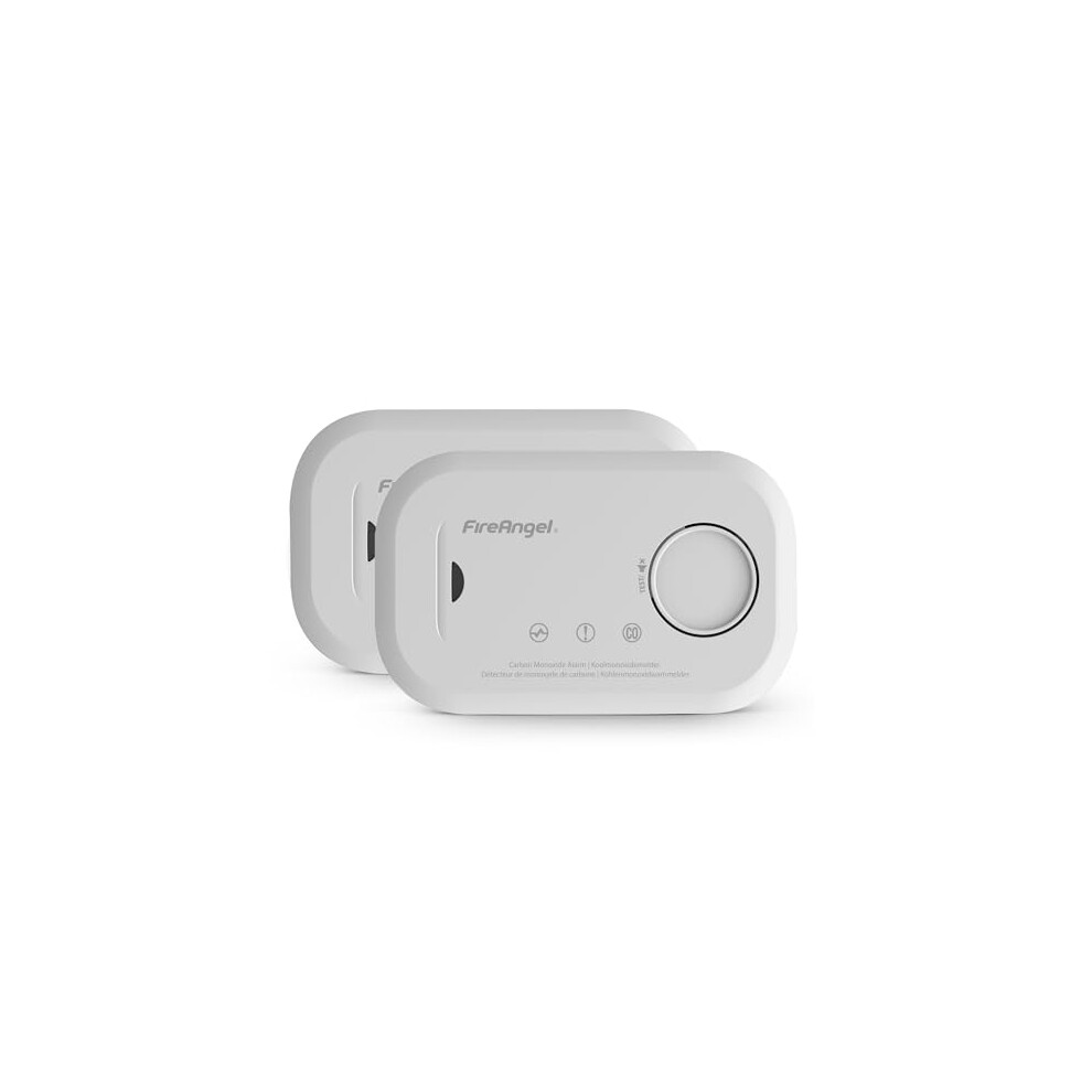 FA6813-EU-T2 FA6813 Carbon Monoxide Detector & Alarm with Replaceable Batteries-Twin Pack, White