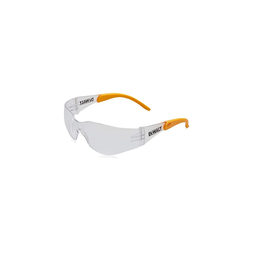 DPG54-1D PROTECTOR Clear High Performance Lightweight Protective Safety Glasses With Wraparound Frame -Yellow/Clear (Packaging may vary)