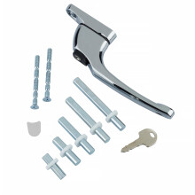 ERA Universal Inline Espag Window Handle – Chrome, Multi-Spindle (5 Spindles Included), Key Deadlocking for UPVC/Timber