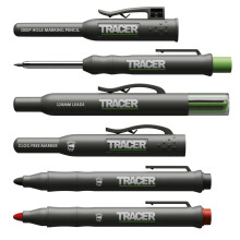 Tracer Marking Kit - Deep Hole Pencil Alh1 Lead Set og 2 tilstoppede gratis mark?rer med hylstre. Konstruktionsblyant og mark?rs?t