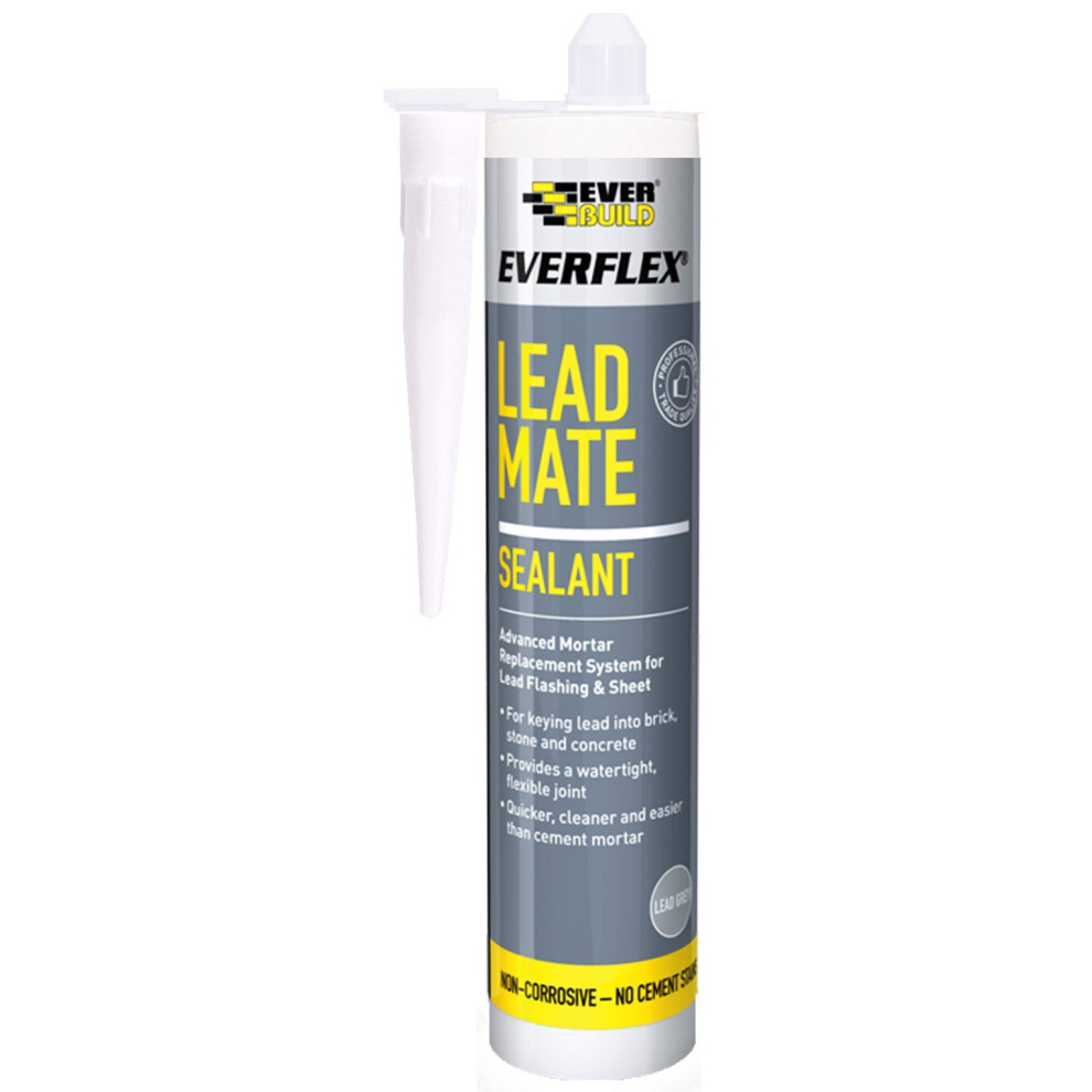 Everflex Lead Mate Sealant – Exceptional Adhesion – Neutral Cure – Lead Grey – 295ml