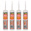 Everbuild 4 X General Purpose Silicone Clear 310ml EVBGPSCL 1