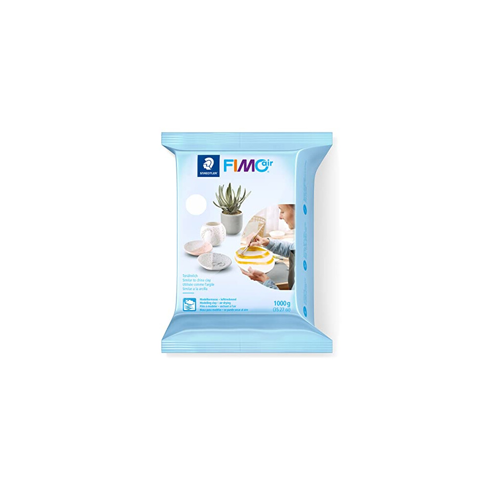 8101-0 FIMO Air Basic - Air-Drying Modelling Clay, 1 kg - White