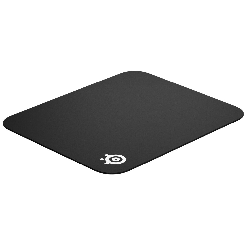 QcK Mini Cloth Gaming Mouse Pad - Micro-Woven Surface - Optimized For Gaming Sensors - Size S (250 x 210 x 2mm) - Black