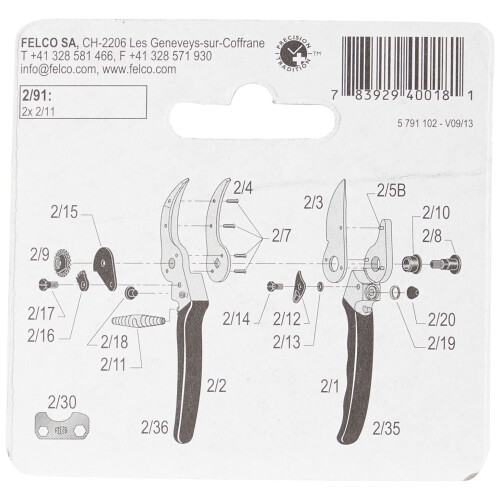 Felco Spare Springs for Models 2/4/7/8/9/10/11/100 1