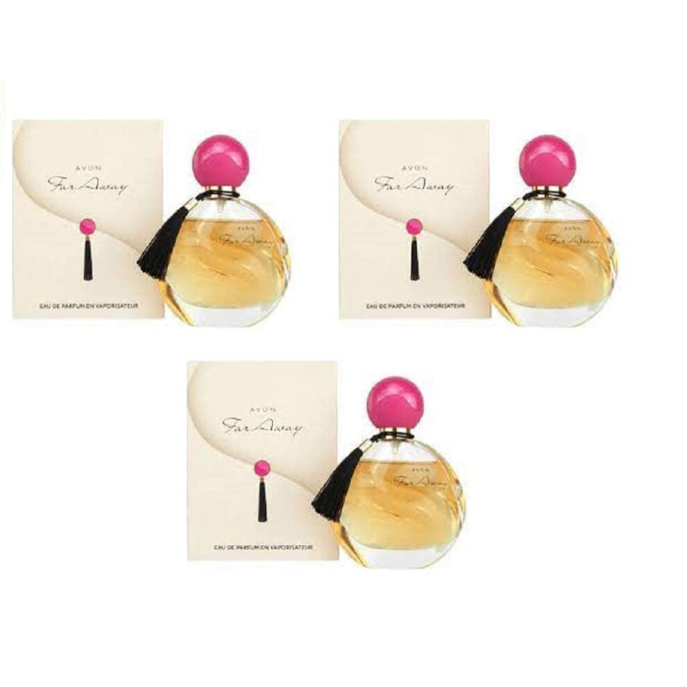 3 x Avon Far Away Fragrance Eau De Parfum EDP 50ml