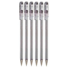 Pentel musta Superb kuulakärkikynä, kuulakärkikynät, 0,7 mm kärki, 0,25 mm viivanleveys, ohut viiva, täytettävä muste, BK77 (6 kpl pakkaus)