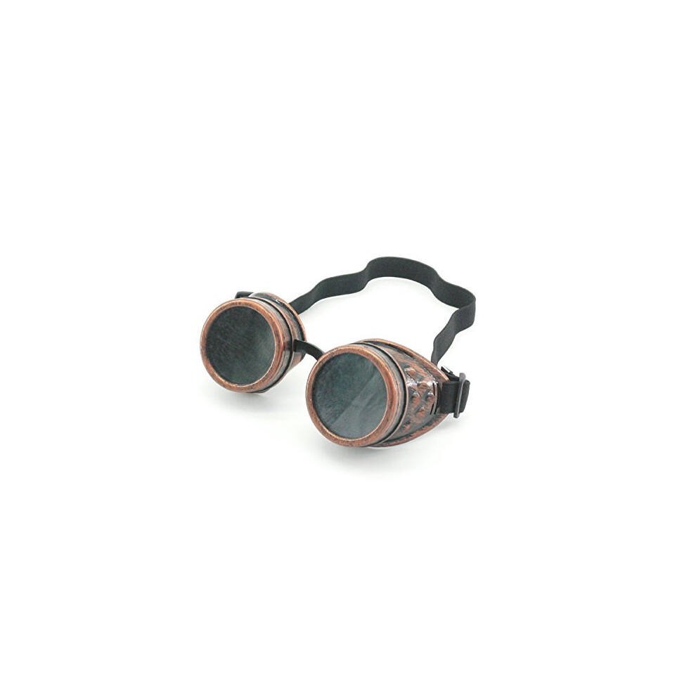 Lodou Cyber Goggles Steampunk Welding Goth Cosplay Vintage Goggles Rustic (Copper) Not,Specified