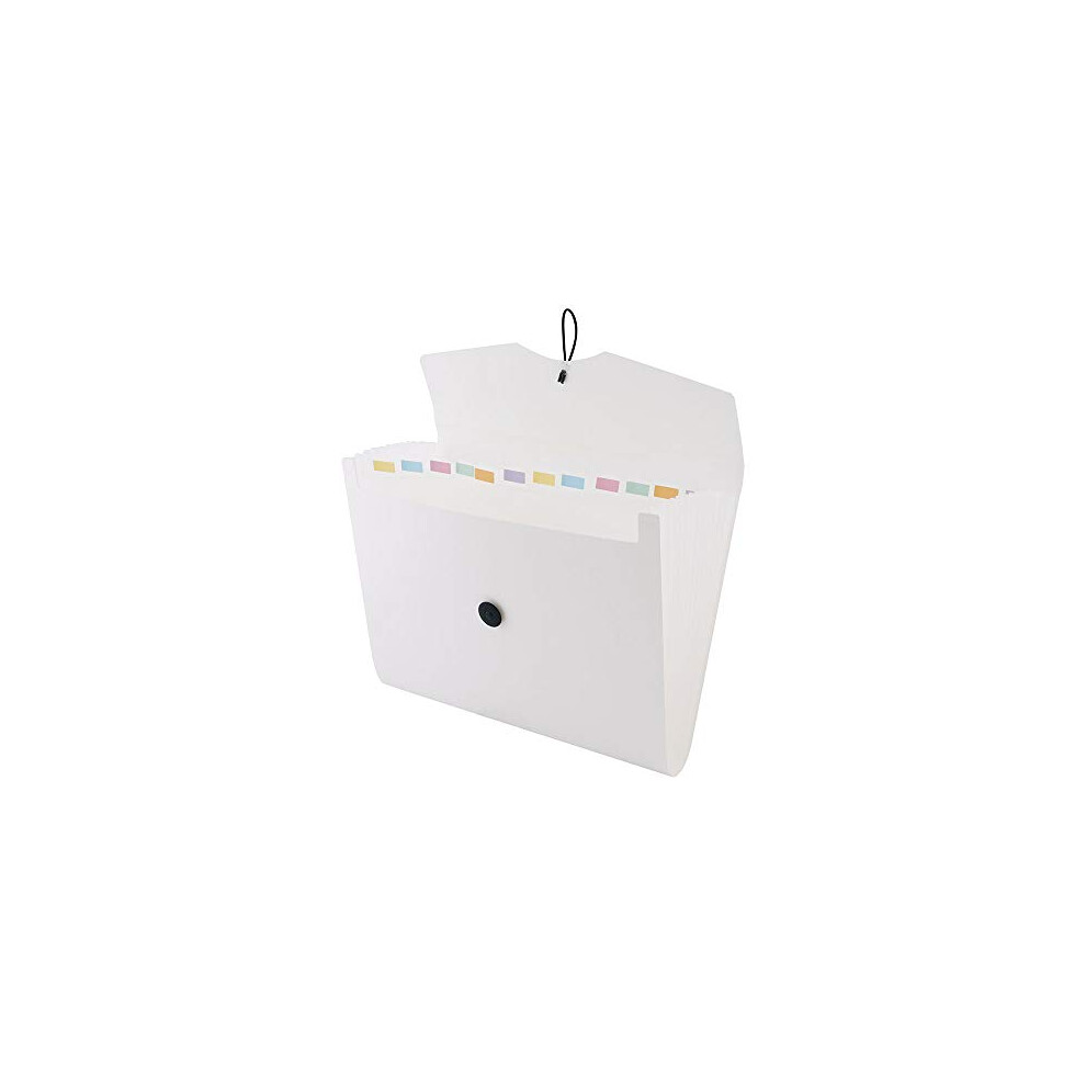 | Expandable Expanding File | Document Organiser | Folders Expander for School - Office - Home | Expanding File Folders | Pockets Filing Box | 12