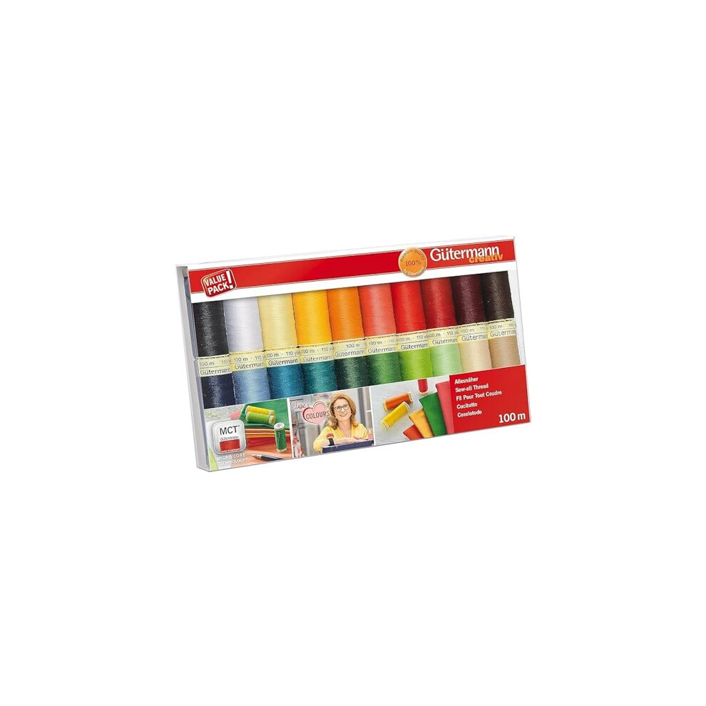 Gütermann 734610-1 Thread Set Sew-All 100 M X 20 Reels, Multicoloured