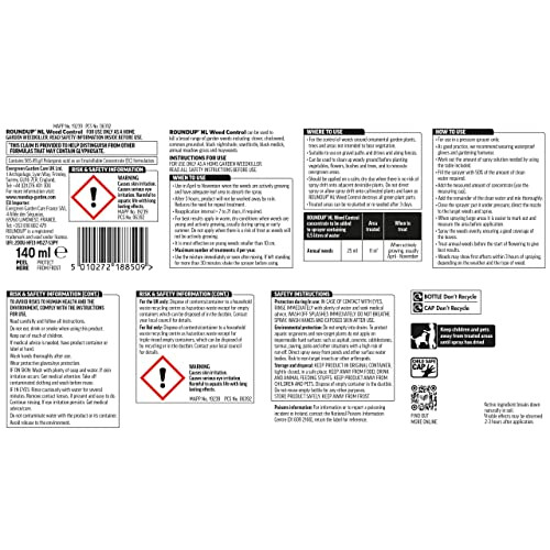 Roundup Naturals Weed Killer - Concentrate (Glyphosate-Free) - 140 ml 1