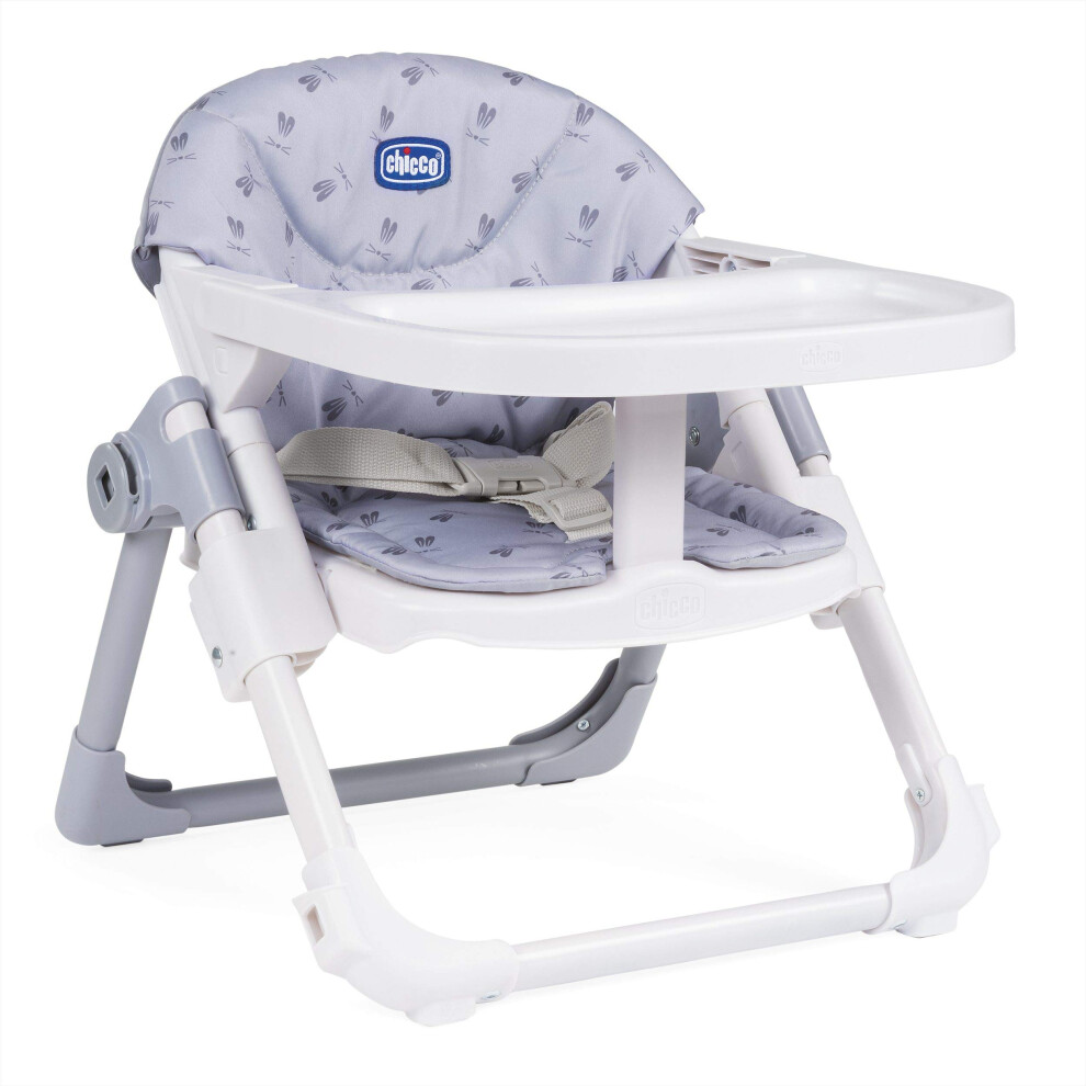 Chicco Chairy Childen's Booster Seat, Bunny | Suitable 6M-3Y (15Kg), Foldable, Travel Seat With Tray
