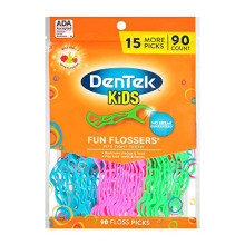 DenTek Kids Fun Flossers, Wilde Vruchten, 90 Stuks