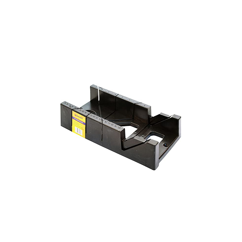 12" Marksman Mitre Block Maxi Angle Cutting Black Miter Saw Box Carpenter Guide Carver Degree Slot Large & Accurate Markings Woodworking Workshop