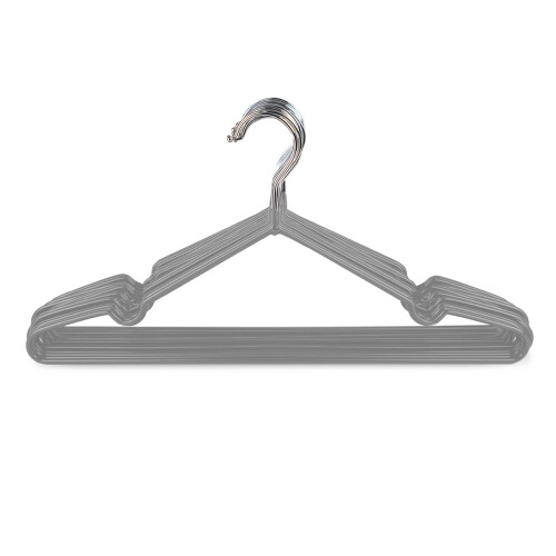 KEPLIN 20 Pack Heavy Duty Rubber Coated Metal Hangers, Grey 1