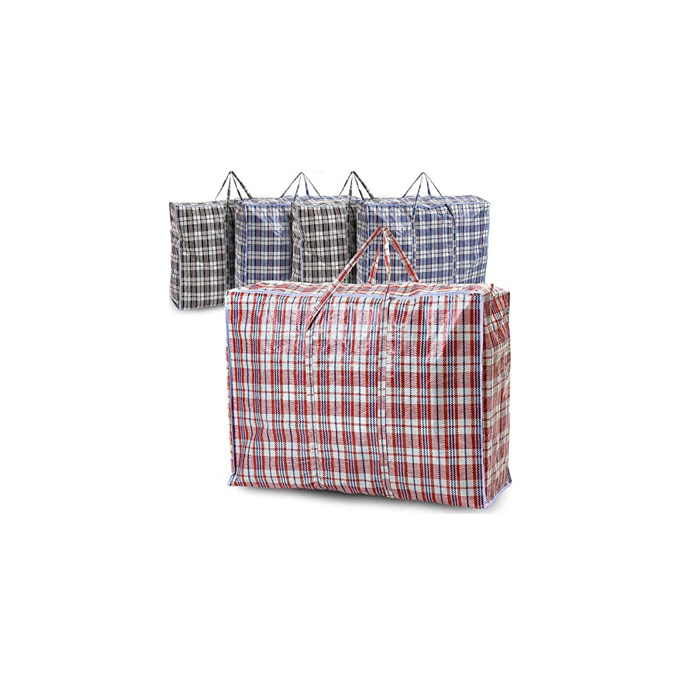 5 PACK Strong Extra large Jumbo Storage Laundry zipped bag Reusable 60 x 60cm