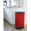 Curver Metal Effect 70% Recycled Kitchen Pedal Touch Deco Bin 50 Litres - Red 7
