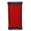 Curver Metal Effect 70% Recycled Kitchen Pedal Touch Deco Bin 50 Litres - Red 1