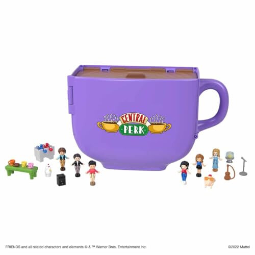 Polly Pocket Playset, Friends Compact with 6 Dolls and 9 accessories, HKV74 1