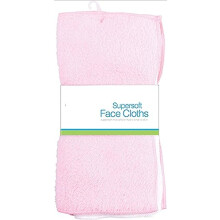 6 Pack Super Soft Baby Face Hand Cloths Bath Flannel Wash Towel Wipe Feeding, 100% Softer Than Normal Cloths (Pink)