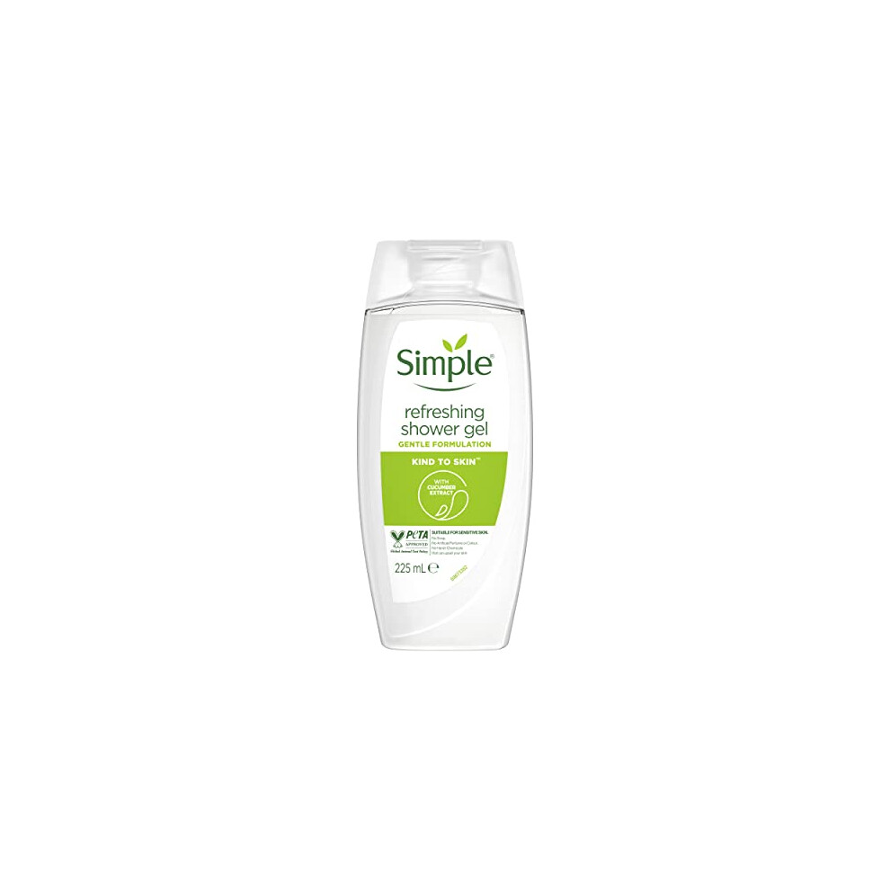 Kind to Skin Refreshing Shower Gel pack of 6 body wash with natural cucumber extract for dry skin 225 ML