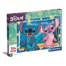 27573 Disney Stitch Supercolor Super Stitch-104 Pieces| Jigsaw Kids Age 4| Puzzle Cartoon| Made in Italy, Multilingual