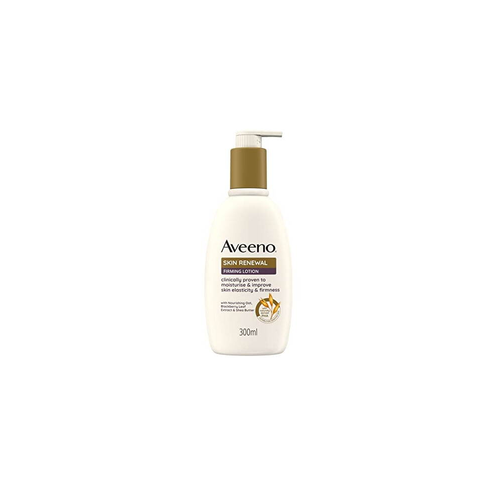 Aveeno Skin Renewal Firming Lotion, For Firmer, More Nourished Skin, With Prebiotic Oat, Naturally Derived Pha & Blackberry Leaf Extract, Fragrance Free,