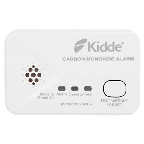 KIDDE 2030-DCR Compact 10 Year Life Carbon Monoxide Alarm with AA batteries