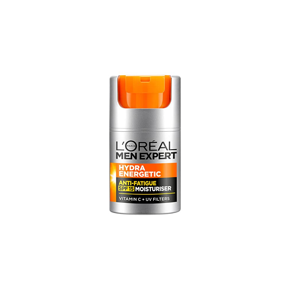 L'Oréal Paris men expert SPF 15 Hydra Energetic Anti Fatigue Moisturiser, White, 50 ml (Pack of 1)