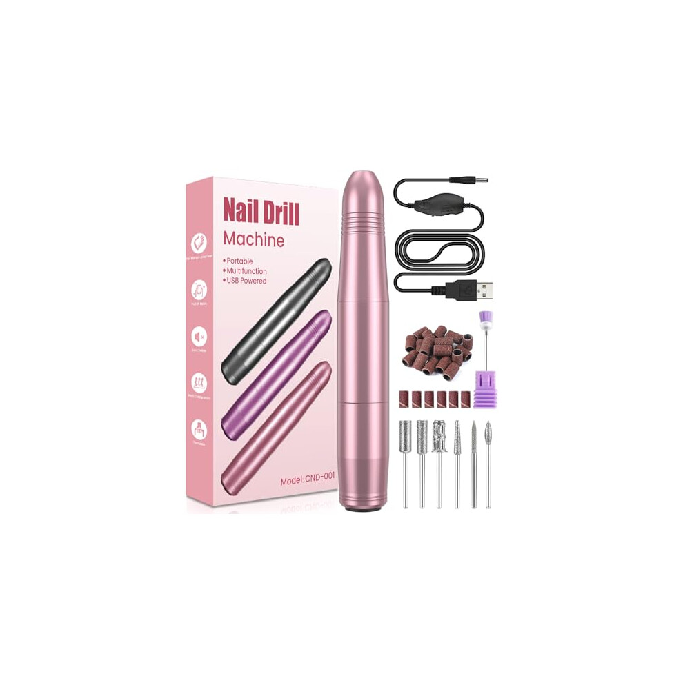 Koofit Nail Drill, Professional Electric Nail Files For Acrylic And Gel Nails, Portable Electric Nail Drill Machine E File 20000Rpm, Electric Manicure