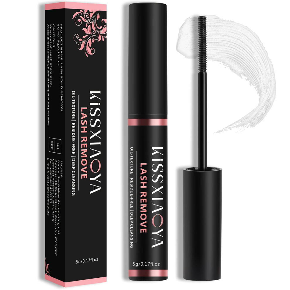 Lymybety Lash Bond Remover, Cluster Eyelash Glue For Individual Cluster Diy Cluster Lashes Extensions At Home, Fast Removal, Mild Formula, No-Residue,