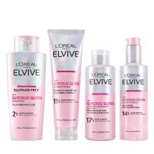 Elvive Glycolic Gloss for Dull Porous Hair, Get The Shiniest Hair of Your Life, Glossing Routine for Mirror-Like Shine, Shampoo, Conditioner,