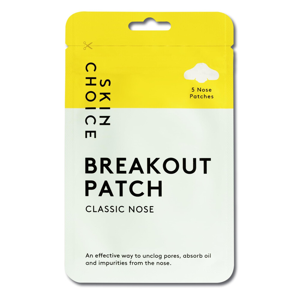 Skinchoice Pore Strips - Breakout Patch Xl Hydrocolloid Nose Strips To Unclog And Shrink Pores, Nose Patch Absorbs Oil, Acne Pimple Spot Blackhead Remover, Vegan
