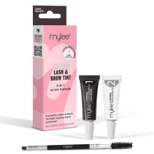 Express Lash & Brow Kit – 2 in 1 No Mix Formula, Tint + Developer Gel + Double Sided Brush, Professional Eyelash & Eyebrow Dye Tinting, Long Lasting