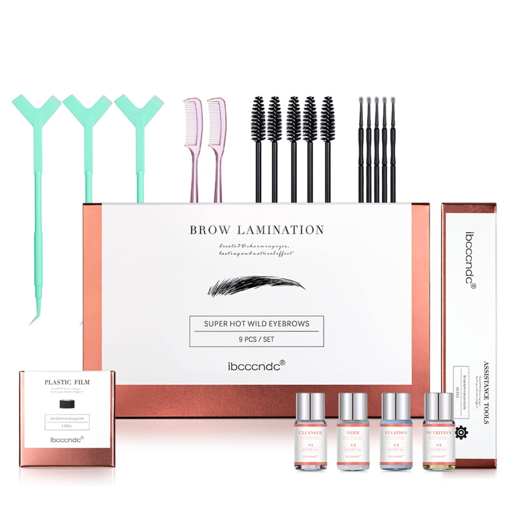 Eyebrow Lamination Kit,Professional Brow Lift Kit,DIY Eye Brow Lift Kit for Natural Trendy Shaping Brow,Thicker Brows, Easy to Use and Long Lasting