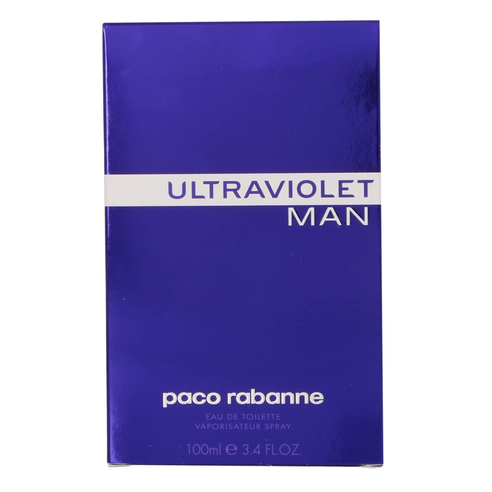 Ultraviolet by Paco Rabanne Eau De Toilette For Men, 100ml, heather black