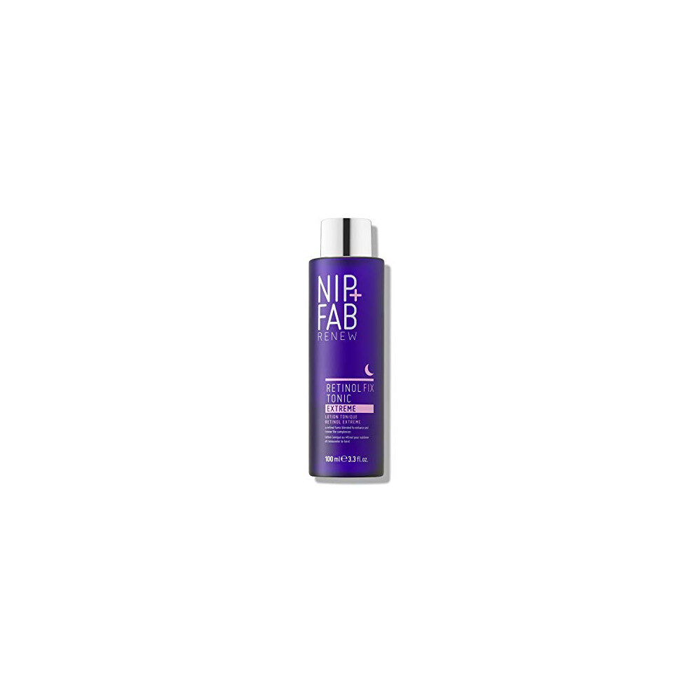 Nip + Fab Retinol Fix Tonic Extreme 0.3% Retinol for Face with Amino Acid and Panthenol, Anti-Aging Facial Toner for Fine Lines and Wrinkles,