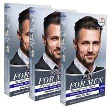 - Medium Brown Permanent Hair Colour | Pack of 3 | Grey Hair Colouring for Men with Comb Applicator Included | Natural-Look Hair Dye | No Mixing Ready