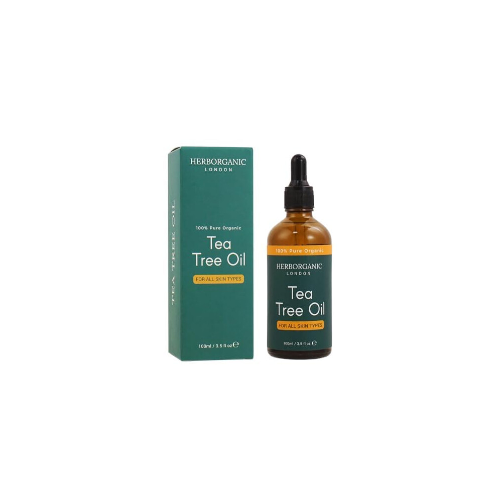 Herborganic Anti-Bacterial Tea Tree Oil Â 100 Ml Â Organic Â Antiseptic Â For Acne And Redness Of Skin Â For Pimples And Nail Fungus Â Aromatherapy
